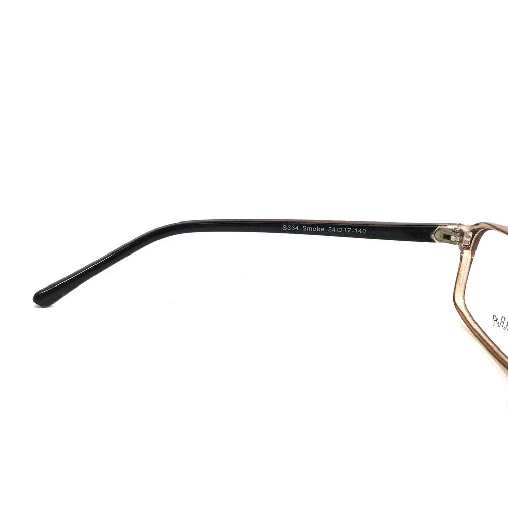 Sierra Eyeglasses Frames S334 Smoke Brown Black Rectangle Full Rim 54-17-140